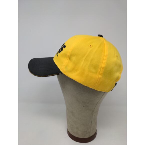 Jegs Headware High Performance  Strapback Hat Yellow & Black Embroidered Logo - Picture 4 of 8